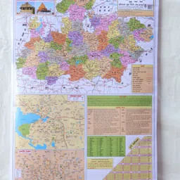 anagha Madhya Pradesh Political Map hanging (Hindi) for Students useful in School and Competitive Exams Paper Print-picture-28