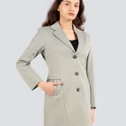 young club classic CHECK Self Design Coat For Women-picture-43