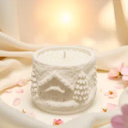 flipkart smartbuy Festive Snowman & Pine Tree 3D Carved Aroma Candle Candle image 5