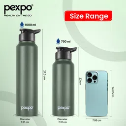 pexpo Sports and Hiking Stainless Water,Chromo - Xtreme 950 ml Bottle image 5