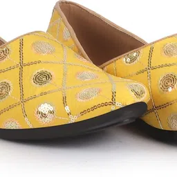 fausto Silk Embroidered Zardozi Juttis for Wedding|9 Colors|1-14UK Small Plus Sizes Mojaris For Men-picture-17