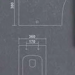 joyo cera Slim Hydraulic Soft Close Seat Cover 52cm x 36cm x 38cm - White (P Trap) Soyo Floor Mounted Water Closet (Commode) P trap With Soft Close Seat Cover Western Commode image 3