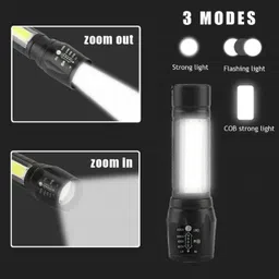akr Mini Torch Rechargeable Emergency Outdoor Camping Mini Portable Led Torch image 4