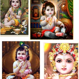 93 cm Bal krishna posters wall stickers for bedroom,living,kids room etc Self Adhesive Sticker-image-14