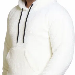 yoxo Men Full Sleeve Self Design Hooded Sweatshirt image 4