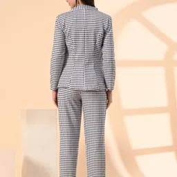 jangid fashion Women 3-Piece Cotton Blend Formal Suit Set-Office Wear, Business Attire,Meeting Outfit Checkered Suit image 2