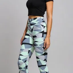 coolest fashion Striped Women Blue Tights image 2