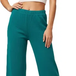 tnq Women Regular Fit Blue Wool Trousers-picture-16