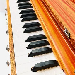 maga mart Harmonium- 3 1/4 Octave, Double Bellow, 39 Keys,7 Stopper, 2 Reeds (Bass- Male) 3.2 Octave Hand Pumped Harmonium image 2