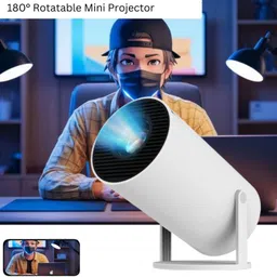 SACRO Smart Projector for Home 4K Support Rotabable Design withApp Netflix,YouTubeX305 (4500 lm / 1 Speaker / Wireless / Remote Controller) Portable Projector image 1