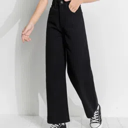 mercel Women Flared High Rise Black Jeans-picture-10