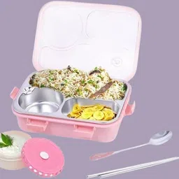 vrjk Steel Airtight Leak-Proof Tiffin Box for Kids Lunch Box, School, Office A17 3 Containers Lunch Box-picture-43