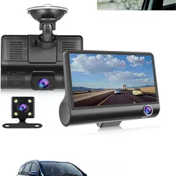 maties 1080P 4 inches LCD car Dash Cam for car security Reverse Assist Camera System Black LCD-picture-23