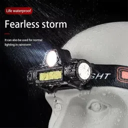 care 4 USB Rechargeable Waterproof Magnet base COB XPE Led Headlight Headlamp Torch image 3