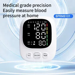 Accutrust BPRM8101 Digital Blood Pressure Monitor with Large LED Display, USB + Battery Power Bp Monitor image 5