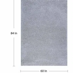 Grey Polyester Shaggy 7' x 5' Hand tufted Carpet By Kaleen India image 4