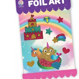 ratnas Unicorn Foil Art (1035) DIY Kit for Making Canvas Paint Using Foil and Foam-picture-28