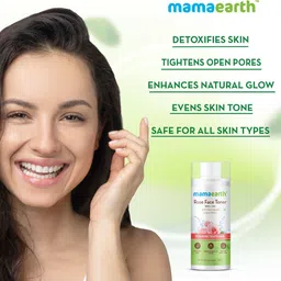mamaearth Rose Water Face Toner with Witch Hazel & Rose Water for Pore Tightening Men & Women image 2