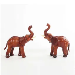 craft tree Brown Regzine Elephant Set Of 2 Figurine image 2