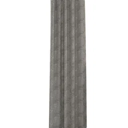 Grey Traditional Polyester 7 Ft Semisheer Eyelet Door Curtains (Set of 2) by ROSARAHOME image 3