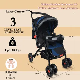 kriddo baby pram Stroller,easy fold ,for new born baby kids,0-3 years. Pram image 3