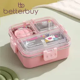 better buy Square 3D Embossed 100% leakproof 3 Containers Lunch Box-picture-17