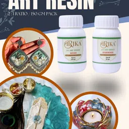 irika Coaster Making Kit – 150g Art Resin, 2 Silicone Molds, Pigment & Sparkling Gold image 4