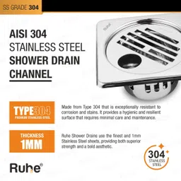 ruhe Floor Stainless Steel Push Down Strainer image 4