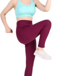 tpf Self Design Women Maroon Tights image 5