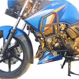 rs acessories hub Heavy Quality Metal Crash Guard with 4 Pcs Slider for TVS Apache RTR 160 4V BS6-picture-17