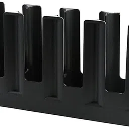 shoppershub pnq ABS Fibre Based 4 Grid Straight Cup Glass Holder Black Plastic Glass Holder-picture-39