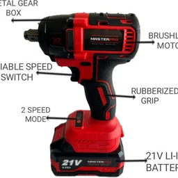 masterpro MP CLIM 2100 CORDLESS BRUSHLESS IMPACT WRENCH 25 TYPE OF TOOLS & 350NM TORQUE Cordless Impact Wrench image 3