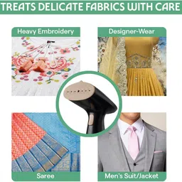 borosil 1000W Garment Steamer, Ceramic Soleplate, 120ml Detachable Water Tank 1000 W Garment Steamer image 3