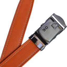 loopa Men Formal Tan Synthetic Belt image 3