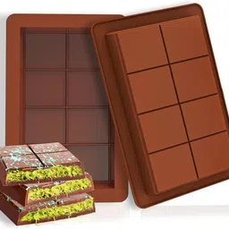 Silicone Chocolate Mould Arxon Silicone Chocolate Mould kunafa Chocolate Bar Molds, Large Thick Chocolate Candy Molds, Deep Stuffed Chocolate Bar Molds for Filling Homemade Knafeh Pistachio Chocolate Bar Snacks-picture-22