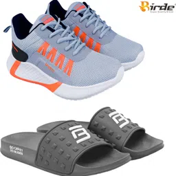 Birde Stylish Combo Pack of 2 Lightweight Gym, Running Shoes With Slides Walking Shoes For Men-picture-24
