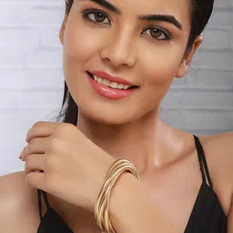 SARAF TRENDZ Anti-tarnish18k Gold plated Bangle-Style Bracelet image 2