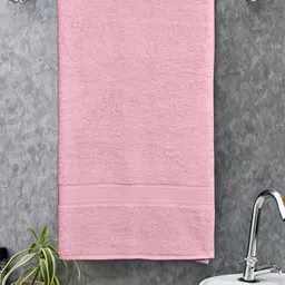 BOMBAY DYEING Pink Solid Pure Cotton 550 GSM Bath Towel image 4
