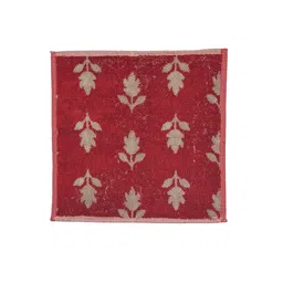 Fabindia Smriti Red & Beige Printed 570 GSM Cotton Woven Towel image 3