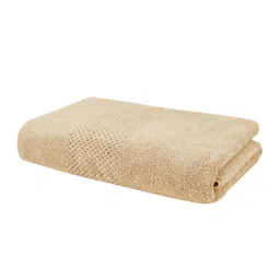 SPACES Brown Pure Cotton Anti-Bacterial 450 GSM Reversible Bath Towel image 3
