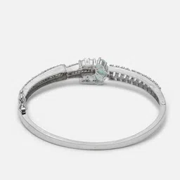 ZENEME Rhodium-Plated American Diamond Brass Kada Bracelet image 3