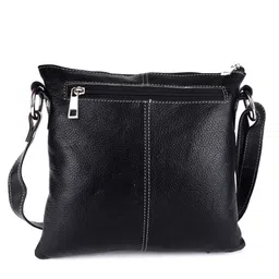 HiLEDER Women Black Leather Structured Satchel Bag image 3