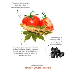 MasKing Pack Of 2 Women Diva Tomato Ginseng & Charcoal Facial Sheet Mask & Peel 25 ml Each image 4