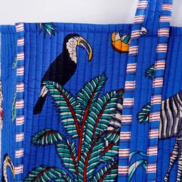 HANDICRAFT PALACE Graphic Printed Pure Cotton Shopper Tote Bag image 4