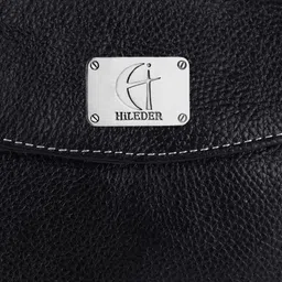 HiLEDER Women Black Leather Structured Satchel Bag image 5