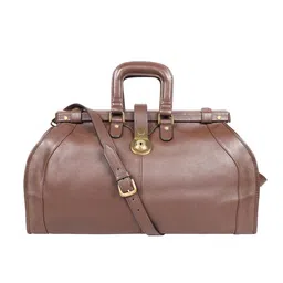 Hidesign Men Brown Solid Leather Safari Soweto Duffel Bag-picture-13