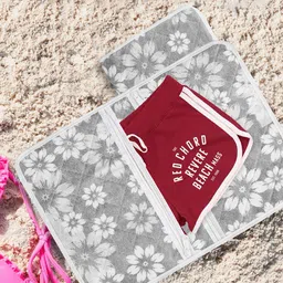 Kuber Industries 4-Pcs Grey Velcro Folding Organizers image 3