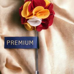 PELUCHE Unisex Red & Yellow Exotic Delight Brooch Lapel Pin-picture-1