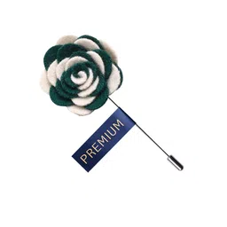 PELUCHE Unisex White & Green Melodious Whirlpool Lapel Pin image 4