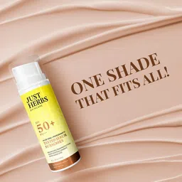 Just Herbs SPF50+ Tinted Sunscreen Serum with Aloevera & Pomegranate - 30 ml image 3